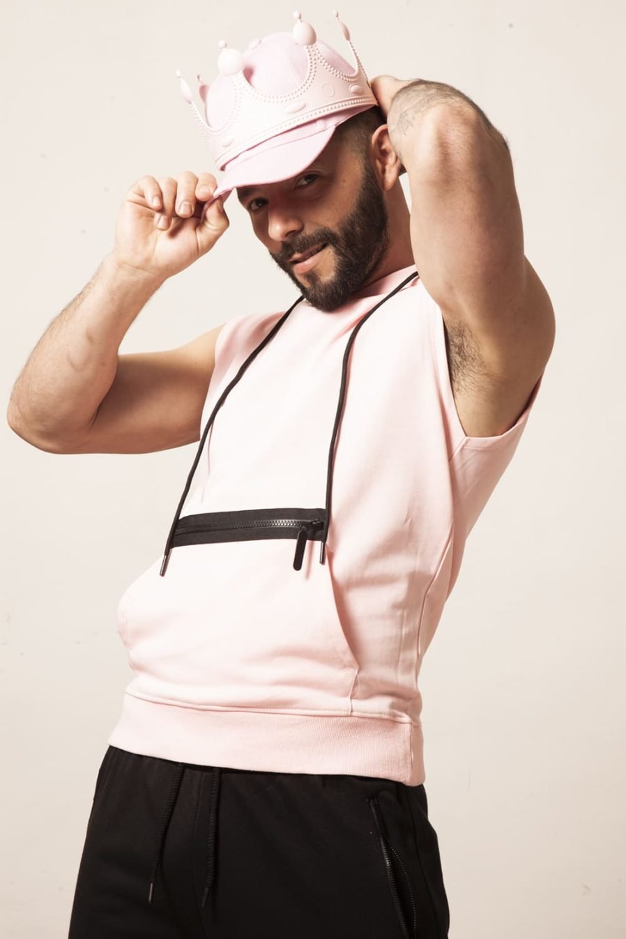 LOUIS RICAUTE SUDADERA ROSA SIN MANGAS
