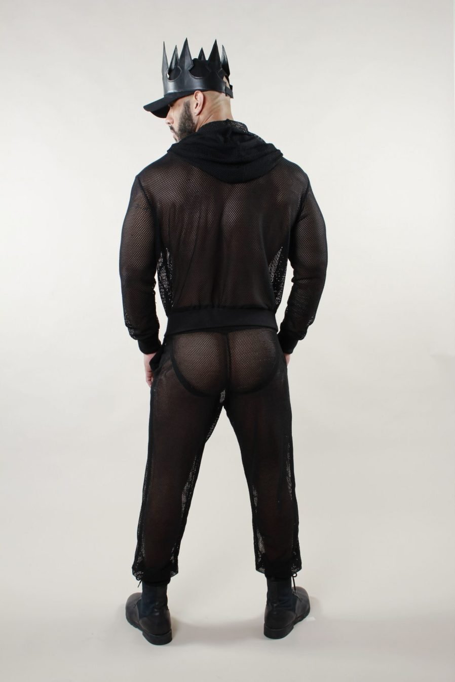 PANTALÓN NEGRO REJILLA - Imagen 3