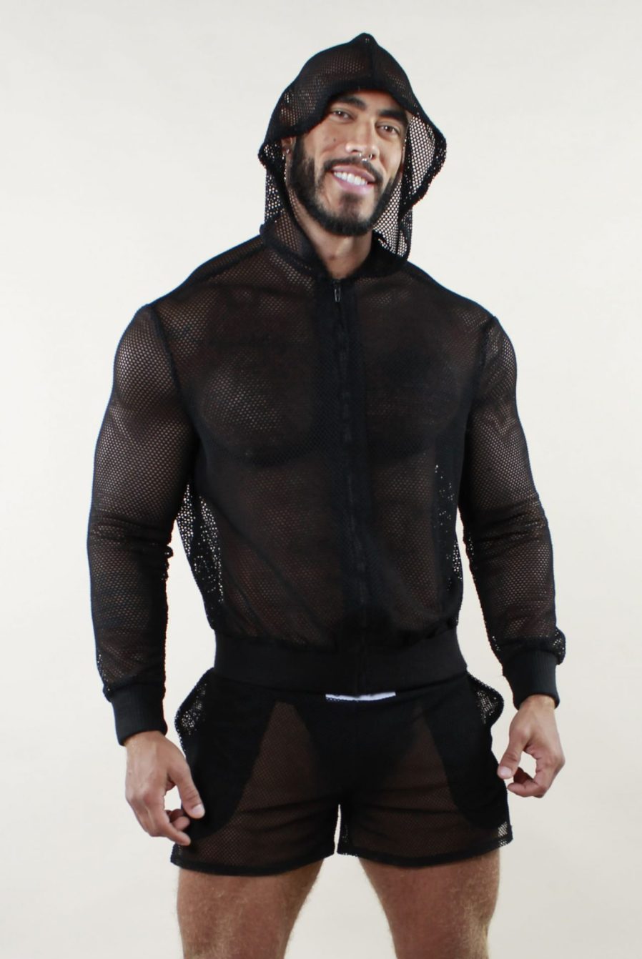 SUDADERA REJILLA NEGRA