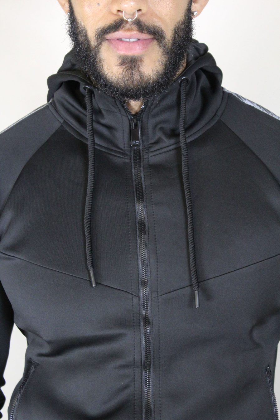 SUDADERA CHANDAL NEGRO CONJUNTO - Imagen 5